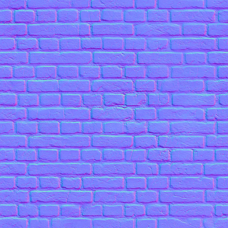 Normal map of the brick wall