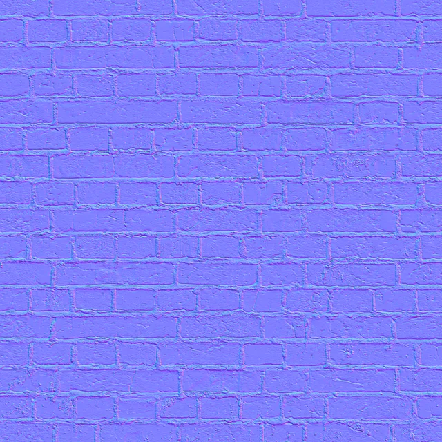 Brick normal map where the mortar lines come out raised
