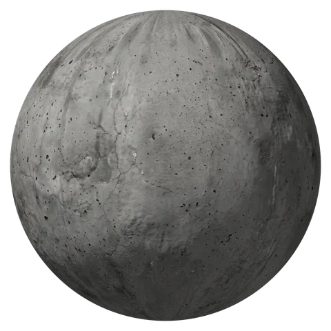 Concrete material ball lit with its AI normal map