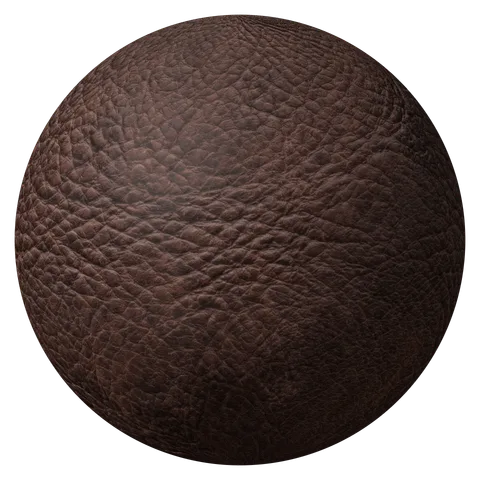 Leather material ball lit with its AI normal map