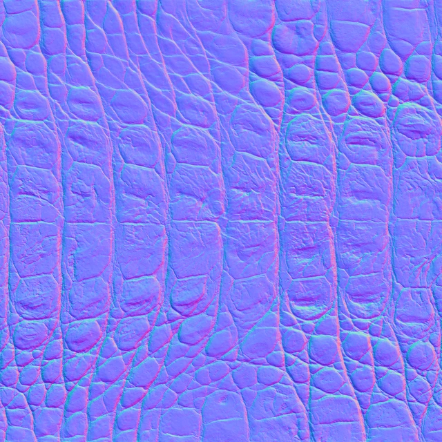 Normal map of crocodile scales