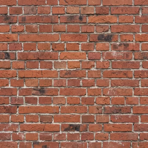 Red brick wall with pale mortar