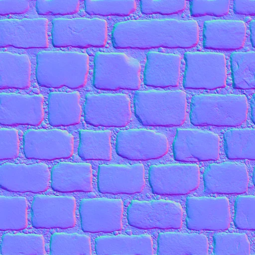 Cobblestone normal map, the input
