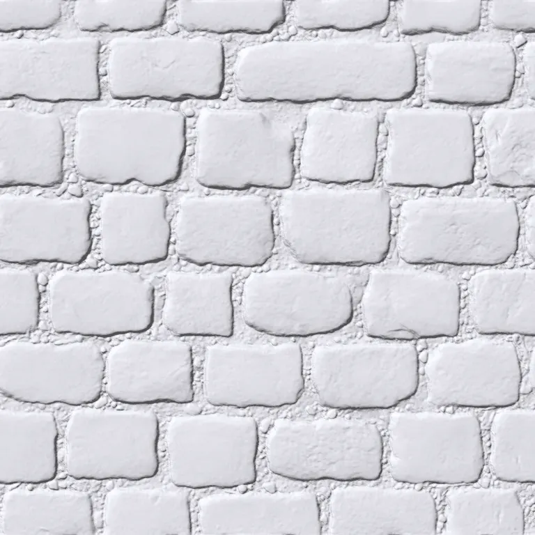 The normal map read as OpenGL: stones raised and lit from the top left