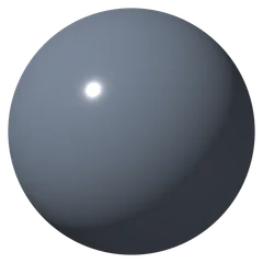 Sphere with roughness 0.1, like gloss paint