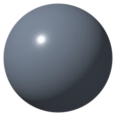 Sphere with roughness 0.3, like varnish