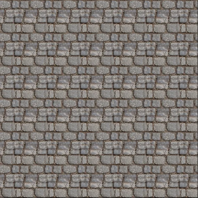 Seamless cobblestones repeated three by three with doubled stone outlines in the blend