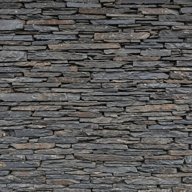 Slate wall photographed straight on in soft light